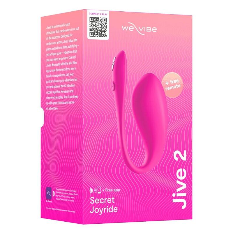 Смарт-віброяйце We-Vibe Jive 2 Electric Pink, пульт ДК, до 4 годин роботи