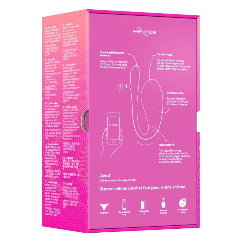 Смарт-віброяйце We-Vibe Jive 2 Electric Pink, пульт ДК, до 4 годин роботи