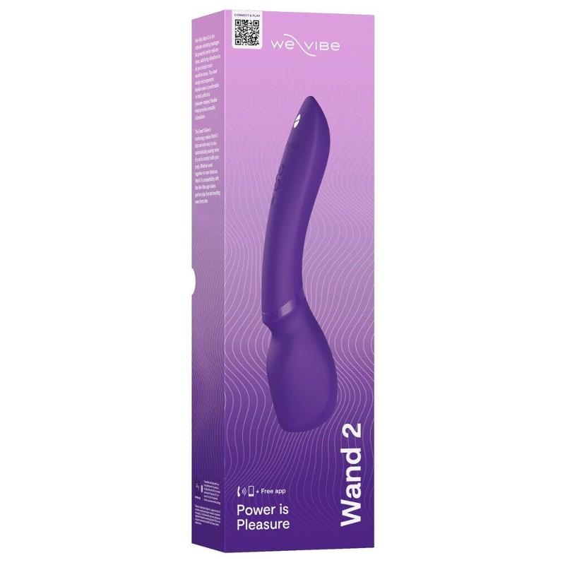 Смарт-вібромасажер We-Vibe Wand 2 Purple, дуже потужний, функція Smart Silence