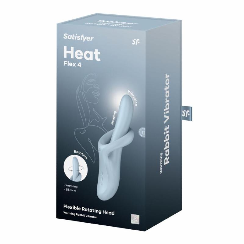 Вібратор з ротацією Satisfyer Heat Flex 4 Blue, підігрів до 39°C