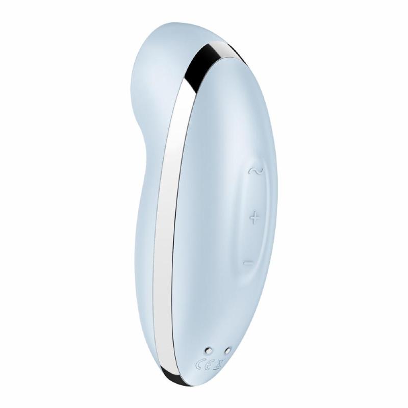 Вібростимулятор-пульсатор Satisfyer Tap & Climax 2 Blue, ефект постукування пальцем
