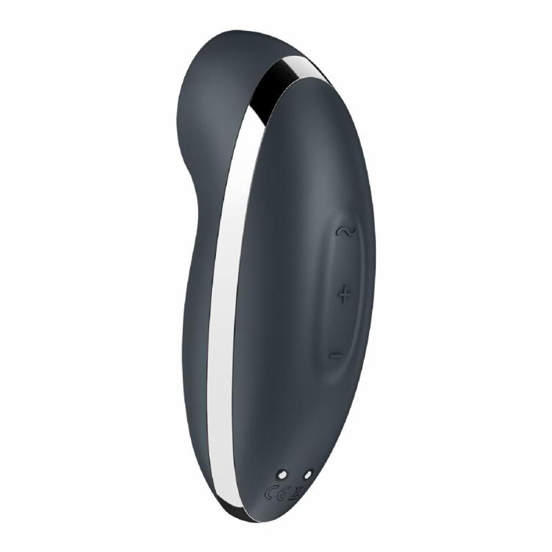 Вібростимулятор-пульсатор Satisfyer Tap & Climax 2 Grey, ефект постукування пальцем