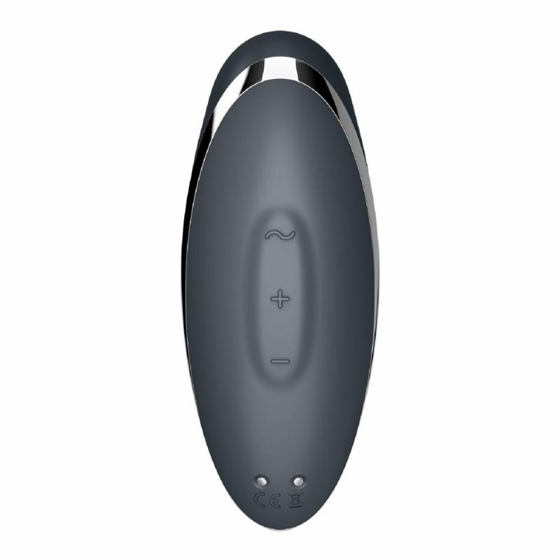 Вібростимулятор-пульсатор Satisfyer Tap & Climax 2 Grey, ефект постукування пальцем