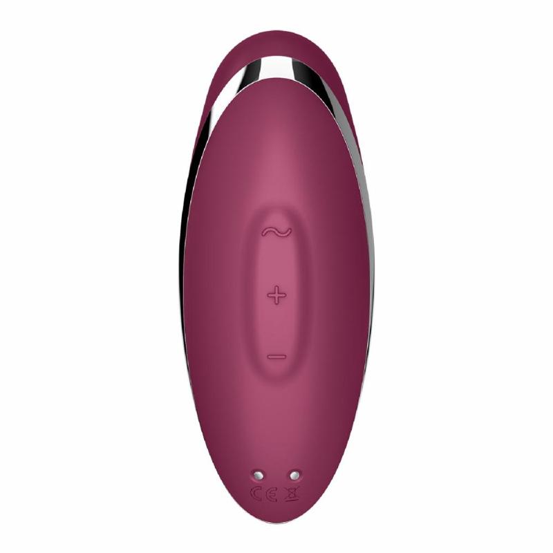Вібростимулятор-пульсатор Satisfyer Tap & Climax 2 Red, ефект постукування пальцем