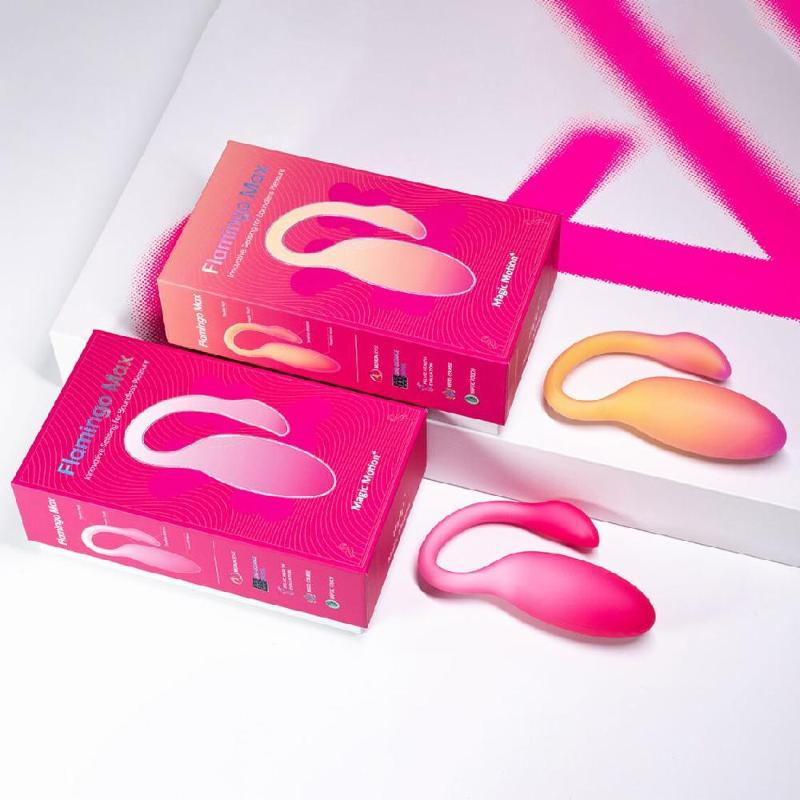 Смарт-віброяйце Magic Motion Flamingo Max Orange 2 в 1: віброяйце та тренажер Кегеля, 10 режимів