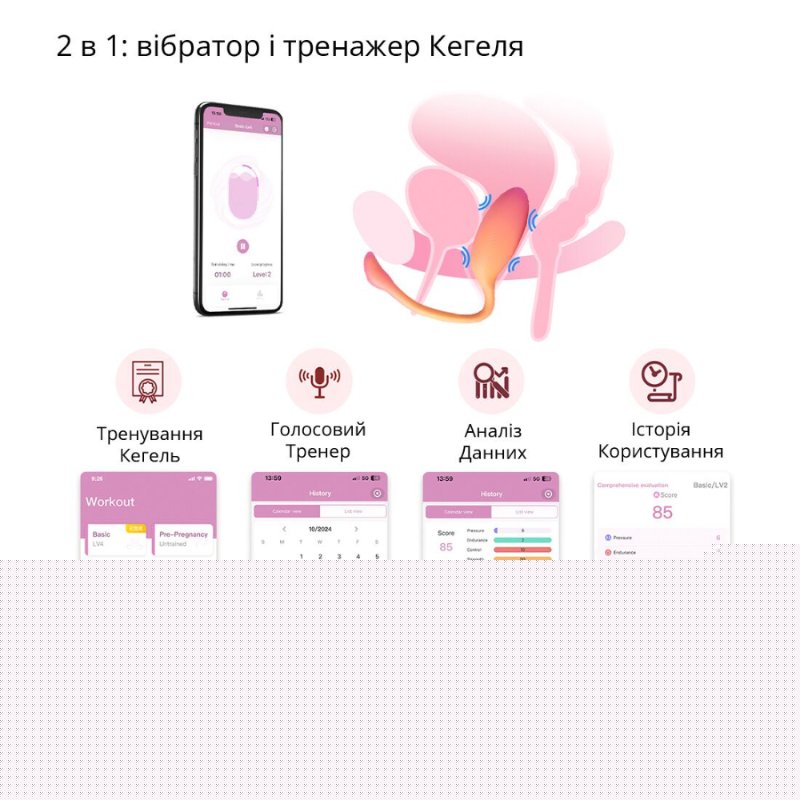 Смарт-віброяйце Magic Motion Flamingo Max Orange 2 в 1: віброяйце та тренажер Кегеля, 10 режимів