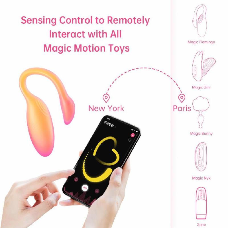 Смарт-віброяйце Magic Motion Flamingo Max Orange 2 в 1: віброяйце та тренажер Кегеля, 10 режимів