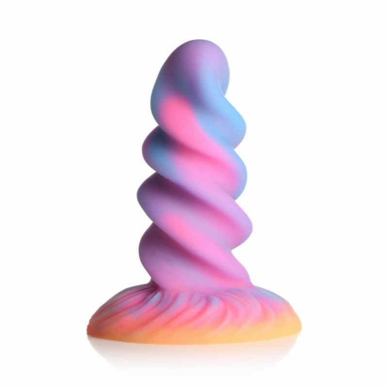 Фентезійний фалоімітатор Creature Cocks Glow-in-the-Dark Unicorn Dildo, світиться в темряві, 20,6 см - зображення 1