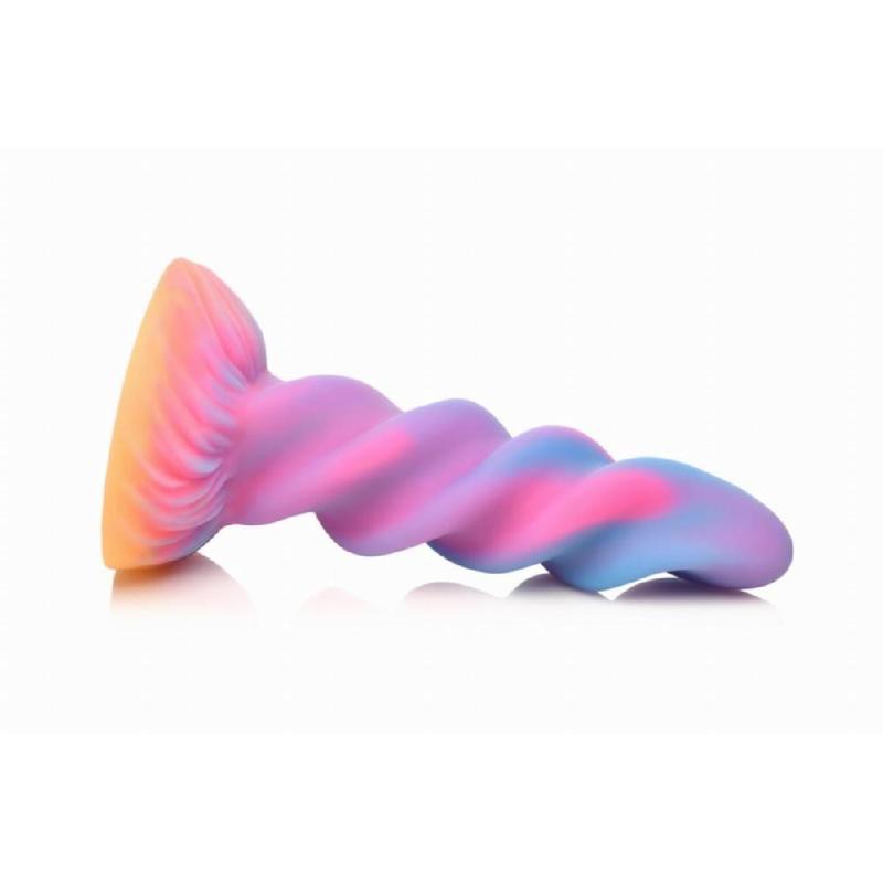 Фентезійний фалоімітатор Creature Cocks Glow-in-the-Dark Unicorn Dildo, світиться в темряві, 20,6 см