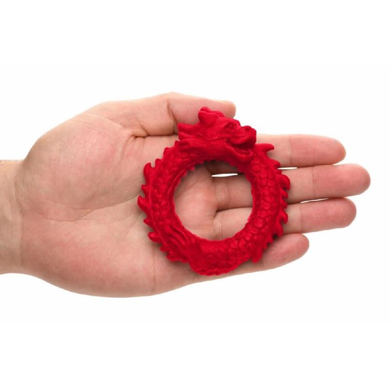 Ерекційне кільце – дракон Creature Cocks Rise of the Dragon Silicone Penis Ring – Red, діаметр 4 см