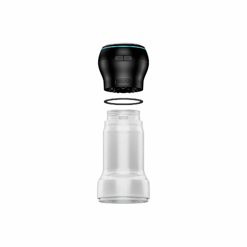 Мастурбатор Kiiroo Feel Pocket Crystal зі всмоктувальною інтерактивною насадкою PowerBlow Combo Set