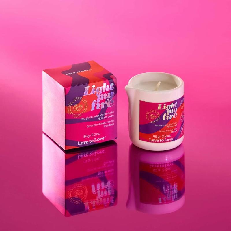 Масажна свічка Love To Love LIGHT MY FIRE Coconut (65 мл)
