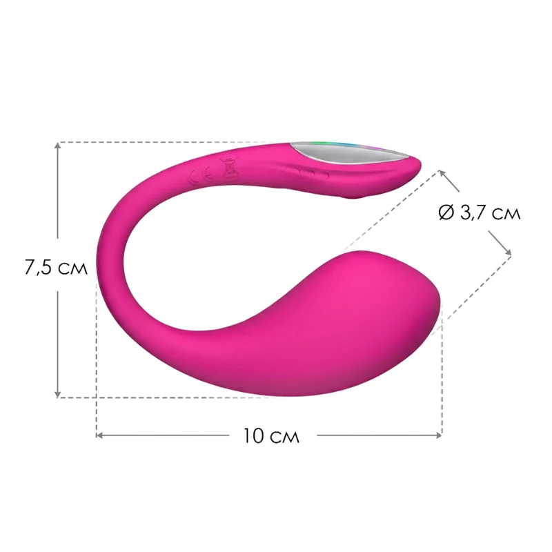 Смарт-віброяйце Lovense Lush 4, дуже потужне, швидке заряджання, LED-підсвічування