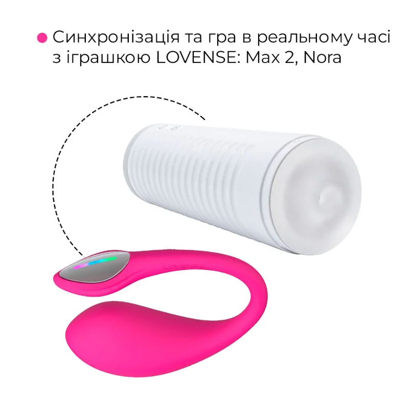 Смарт-віброяйце Lovense Lush 4, дуже потужне, швидке заряджання, LED-підсвічування
