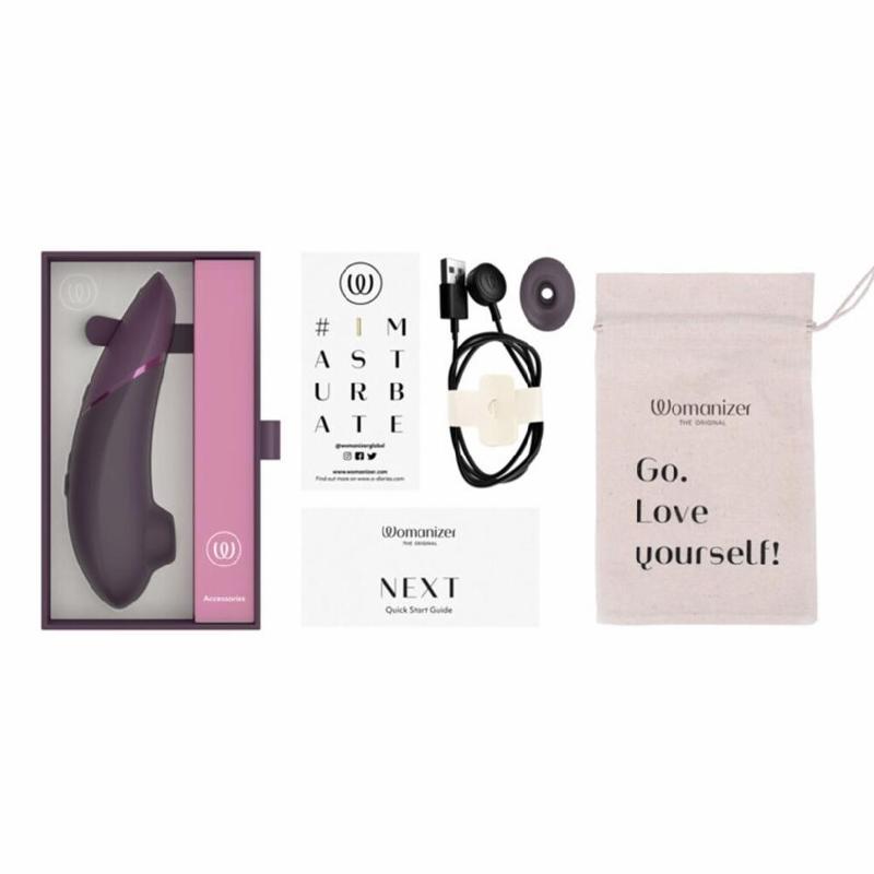 Вакуумний кліторальний стимулятор Womanizer Next Dark Purple, 3D Pleasure Air, 14 рівнів інтенсивності