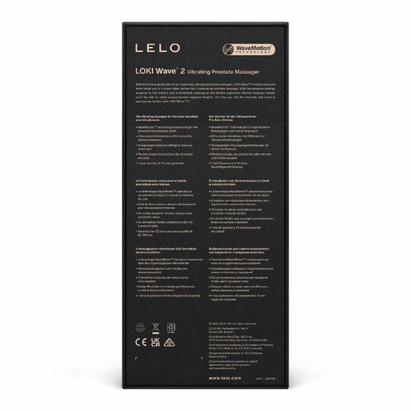 Масажер простати LELO Loki Wave 2 Base Blue, 2 мотори, манливий рух + вібрація