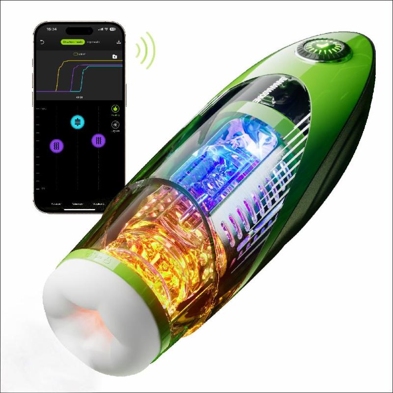 Смарт-мастурбатор BANANASOME ROCKET X7, вібрації, стискання, імітація фрикцій, підігрів
