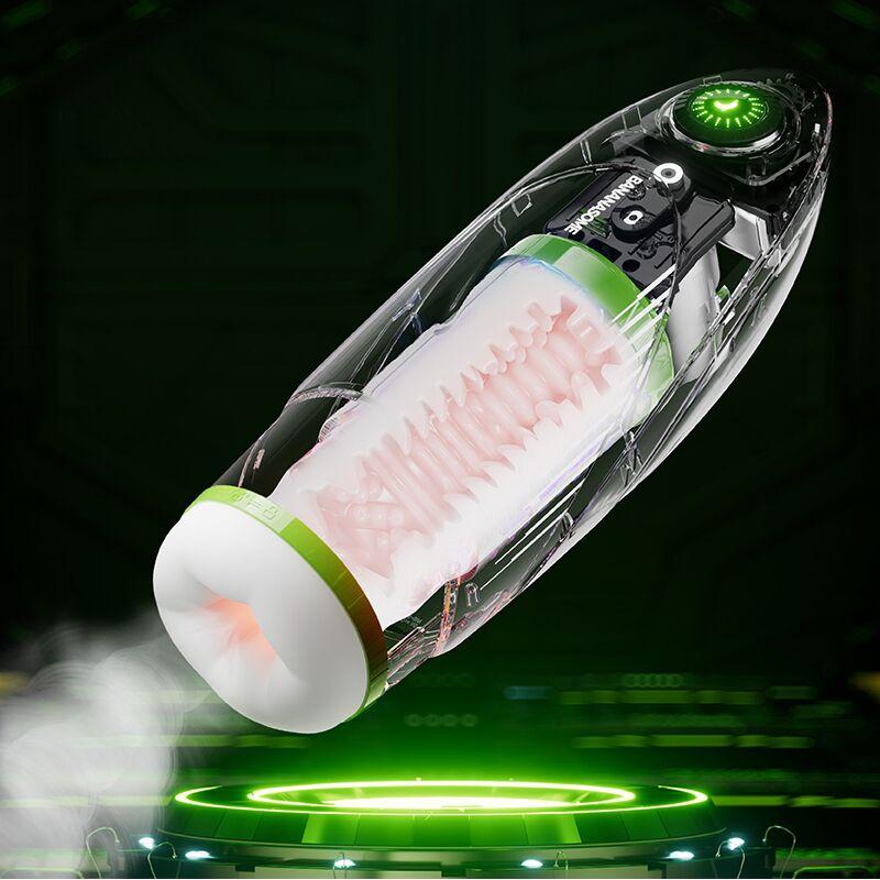 Смарт-мастурбатор BANANASOME ROCKET X7, вібрації, стискання, імітація фрикцій, підігрів