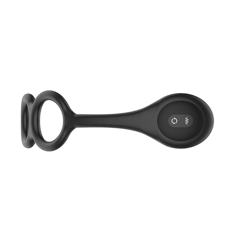 Анальна вібропробка Nexus Tornado Cock and Ball Ring обертання+вібрація, ерекційне кільце, пульт