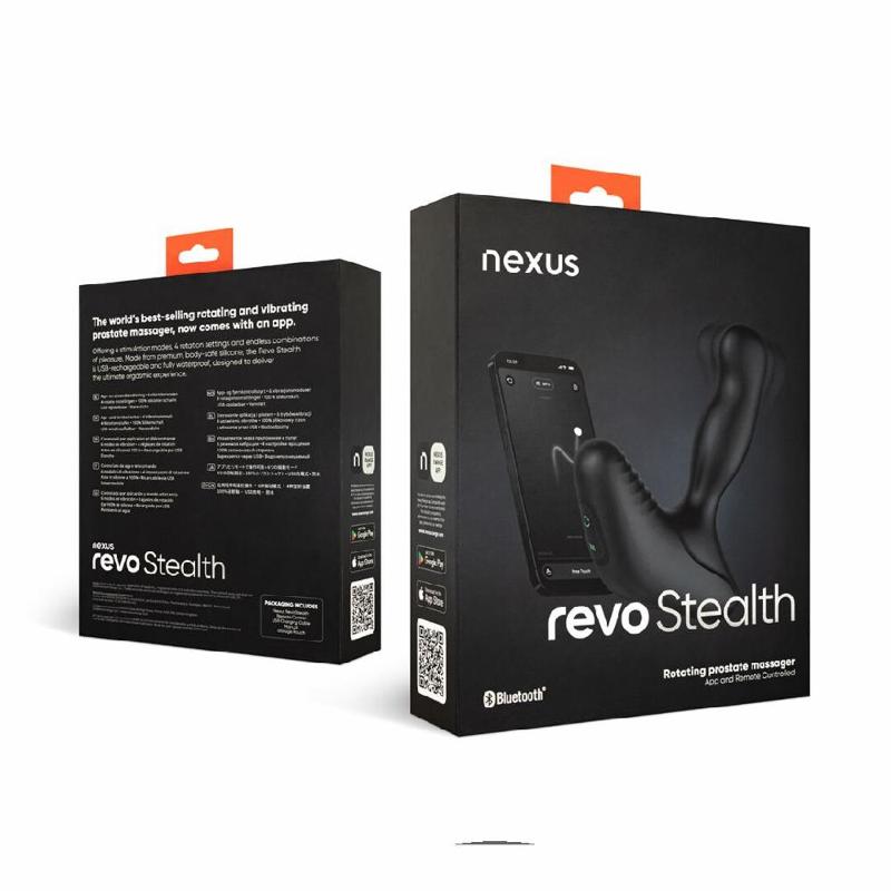 Смарт-масажер простати Nexus Revo Stealth with APP, вібрація+ротація, пульт ДУ, до 10 годин роботи