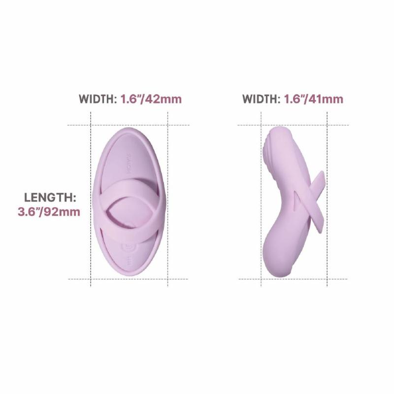 Смарт-вібратор для клітора Svakom Echo 2 Pink Lilac, підігрів до 38 °C, знімна насадка на палець