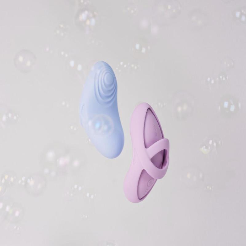 Смарт-вібратор для клітора Svakom Echo 2 Sky Blue, підігрів до 38 °C, знімна насадка на палець