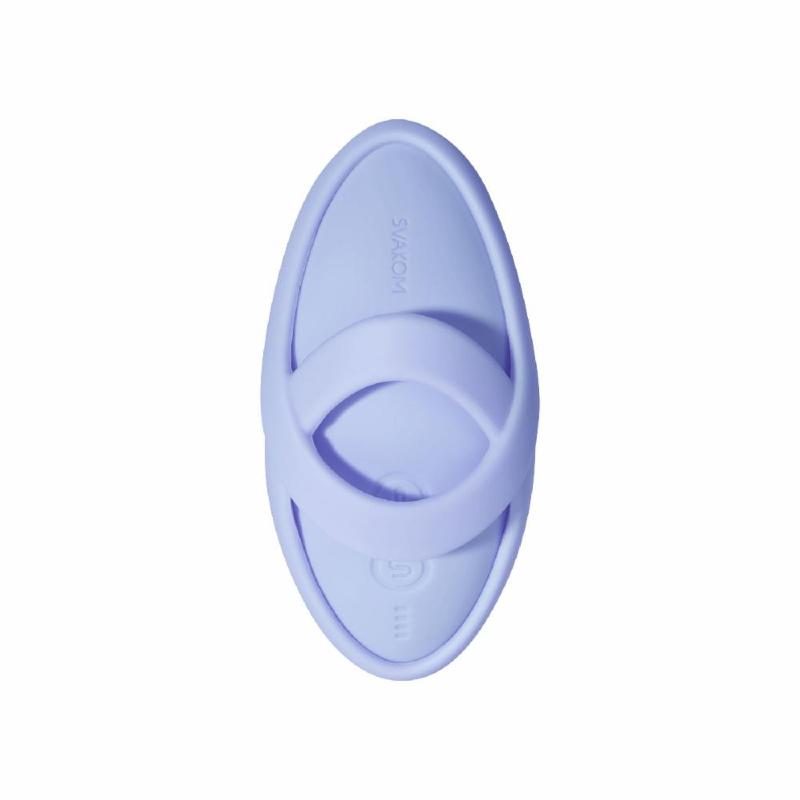Смарт-вібратор для клітора Svakom Echo 2 Sky Blue, підігрів до 38 °C, знімна насадка на палець