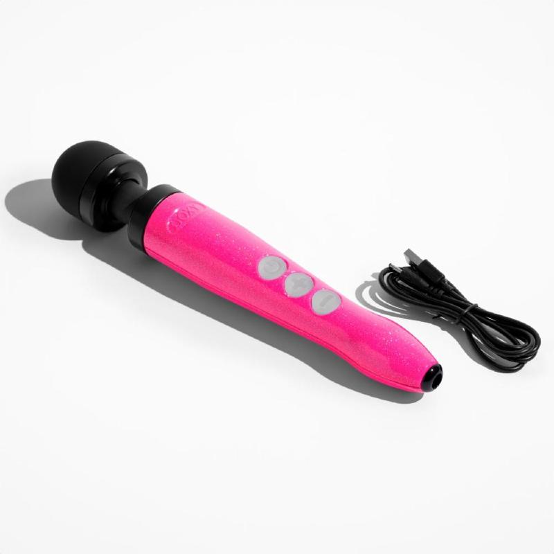 Вібромасажер DOXY Die Cast 3R Hot Pink, дуже потужний, перезаряджуваний, металевий корпус