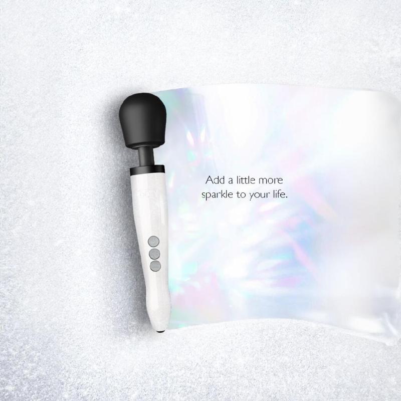 Вібромасажер DOXY Die Cast R Stardust White, перезаряджуваний, до 9000 об/хв