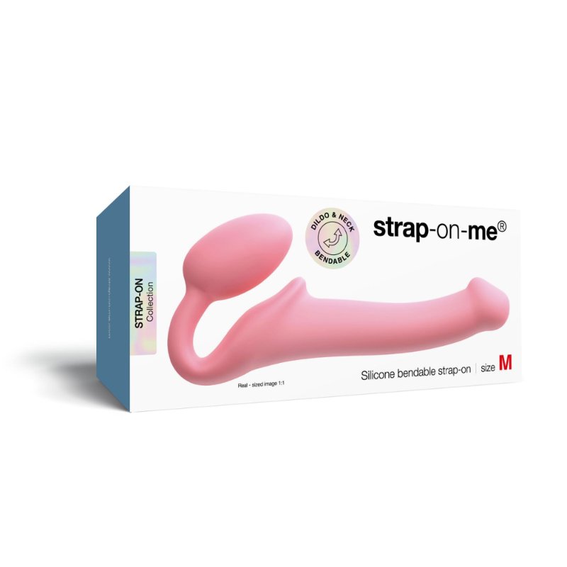 Безремінний страпон Strap-On-Me Rose M, повністю регульований, діаметр 3,3 см