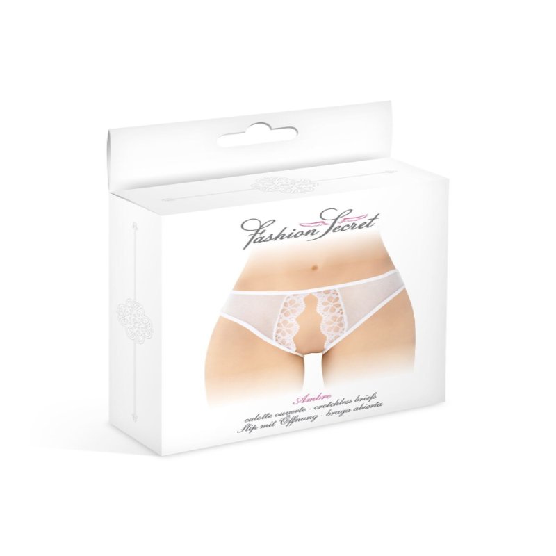Трусики з відкритим доступом Fashion Secret Ambre White, сітка