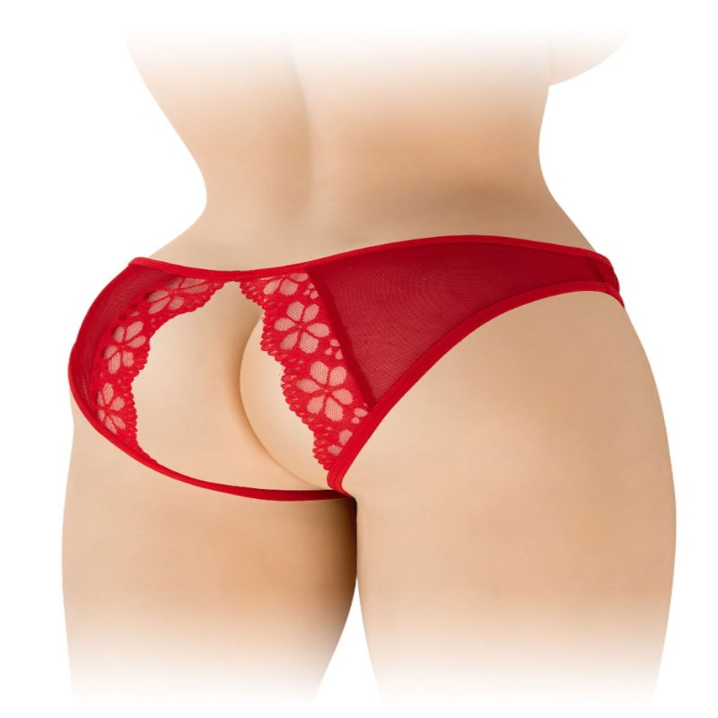 Трусики з відкритим доступом Fashion Secret Ambre Red, сітка