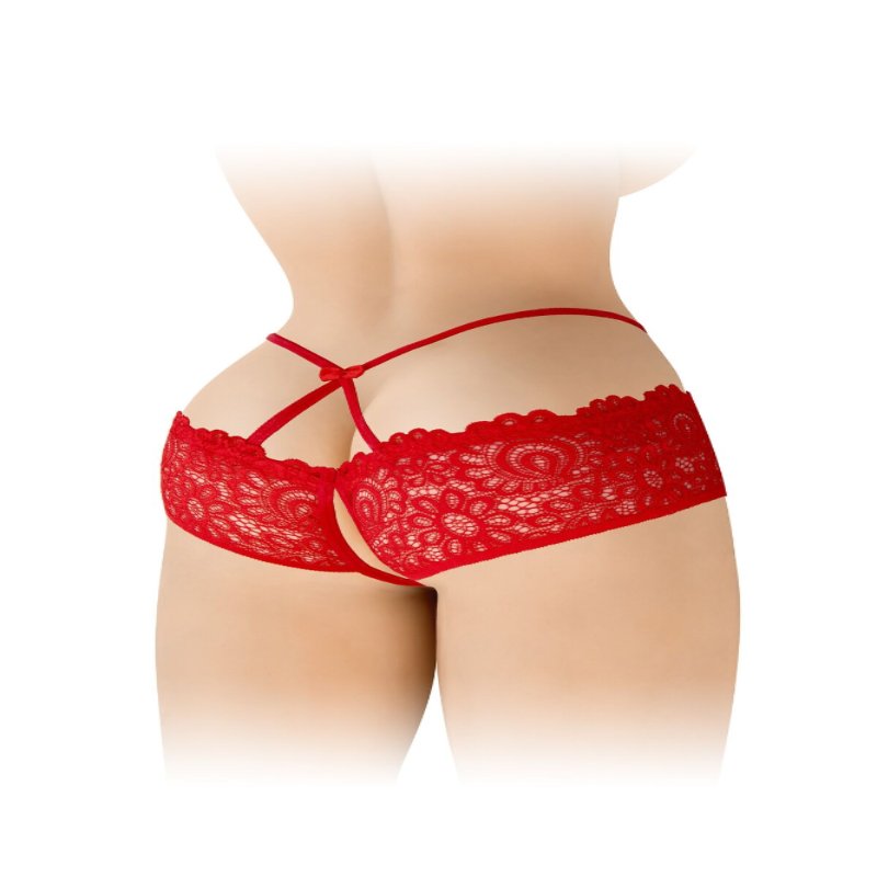 Трусики з відкритим доступом Fashion Secret Celia Red, лямки на талії
