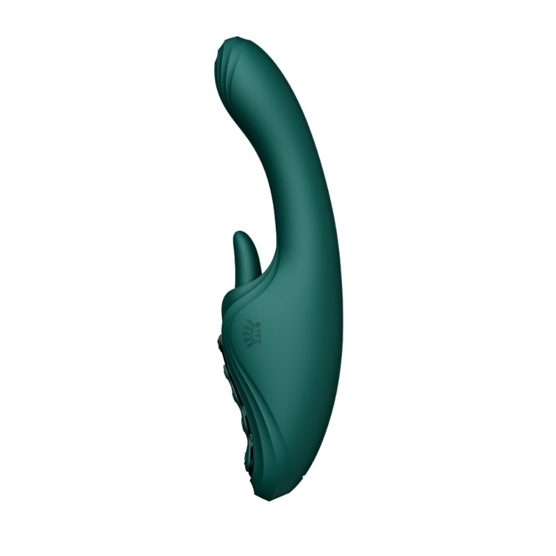Вібратор-кролик Zalo Ares Turquoise Green - зображення 1