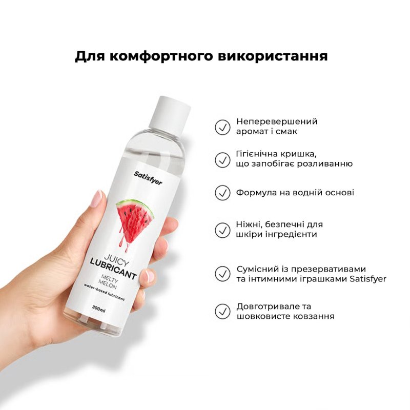 Лубрикант на водній основі Satisfyer Juicy Lubricant Melty Melon water based 300 мл
