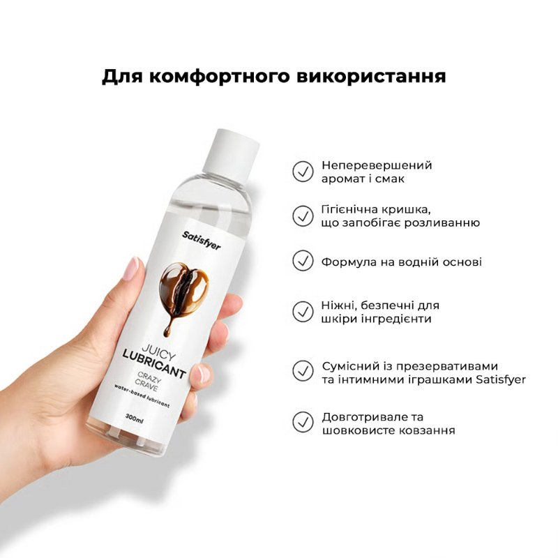 Лубрикант на водній основі Satisfyer Juicy Lubricant Crazy Crave water based 300 мл