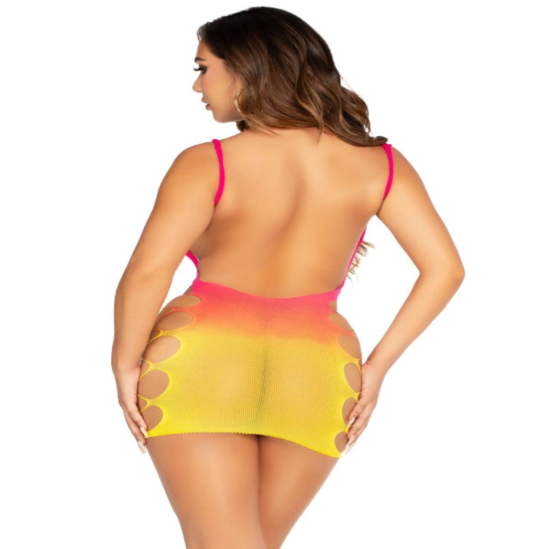 Сукня Leg Avenue Seamless Ombre Faux Lace Up Mini Dress One Size Sunset