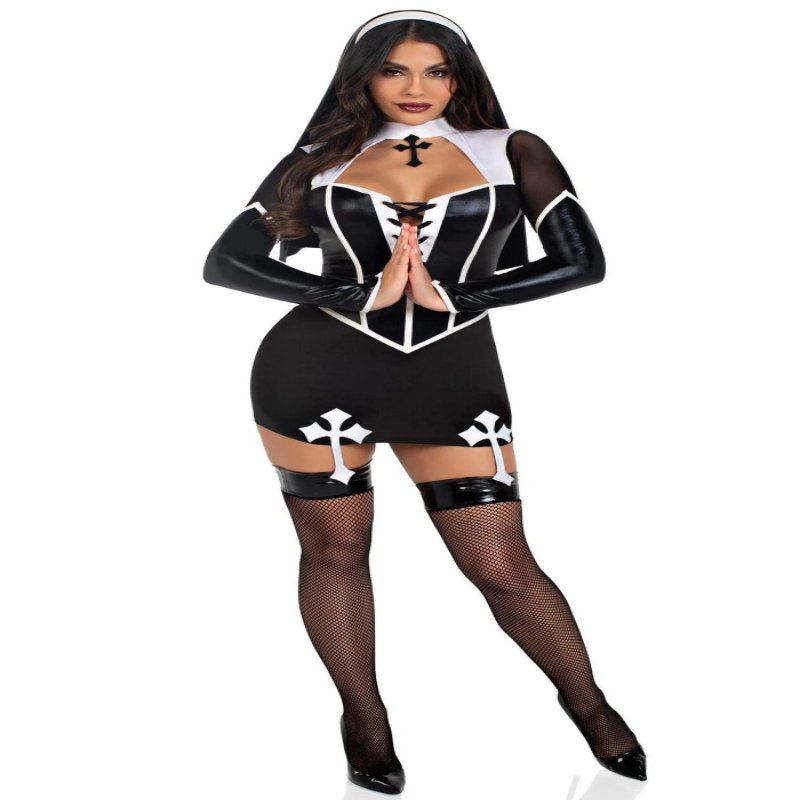 Костюм черниці Leg Avenue Holy Hottie Dress S