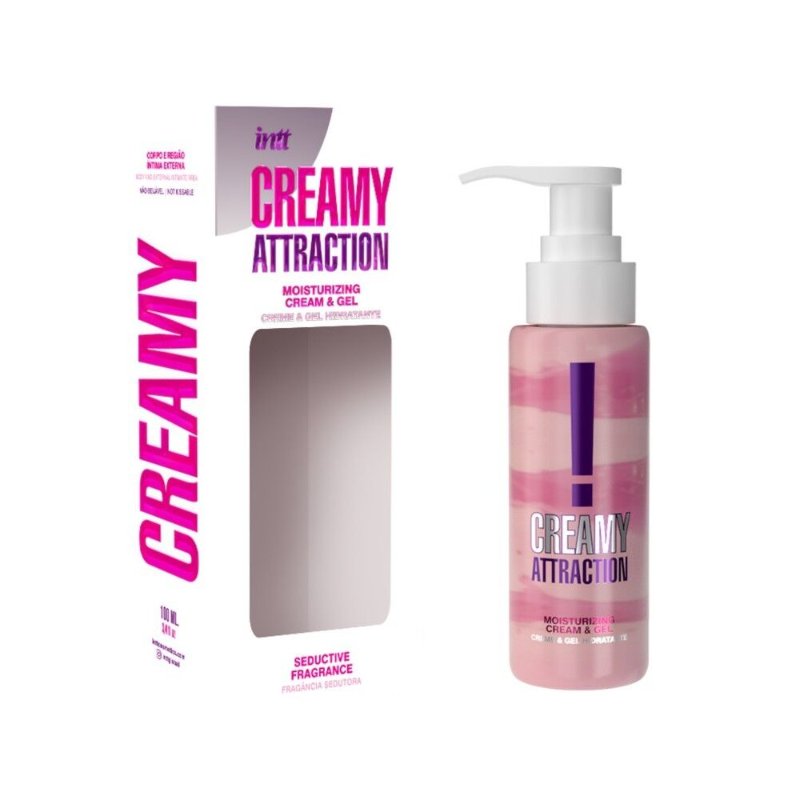 Зволожувальний крем-гель 2в1 Intt Creamy Attraction Seduction 100мл з афродизіаком, унісекс - зображення 1