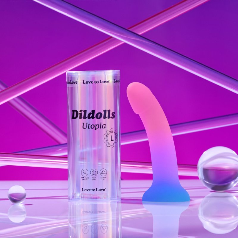 Дилдо з кольоровим градієнтом Love To Love DILDOLLS - UTOPIA L ультрам'який