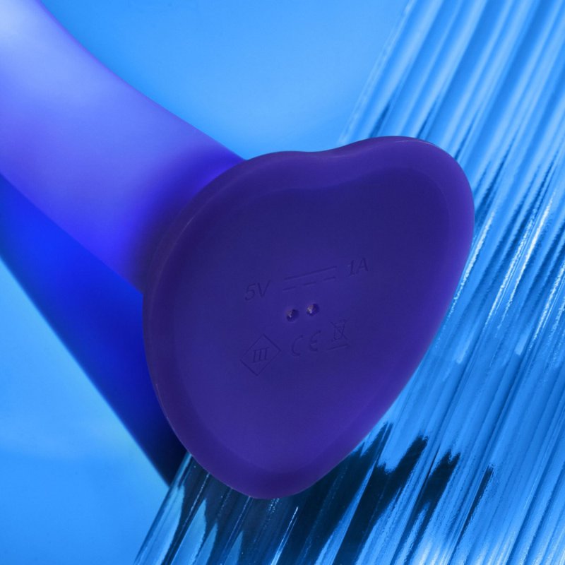 Дилдо, що світиться Strap-On-Me Glow-LED Dildo Purple - M