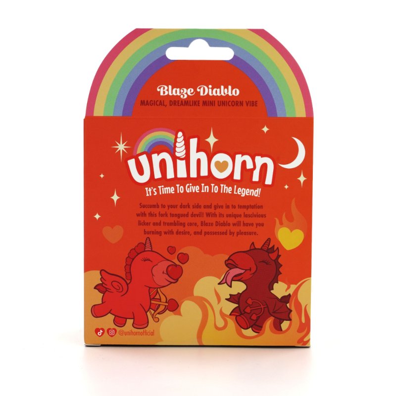 Вібратор-єдиноріжка Unihorn – Blaze Diablo, пестливий роздвоєний язичок