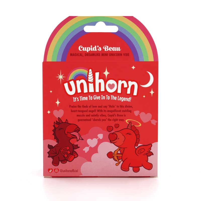 Вібратор-єдиноріжка Unihorn – Cupid's Beau, масажувальний язичок-сердечко