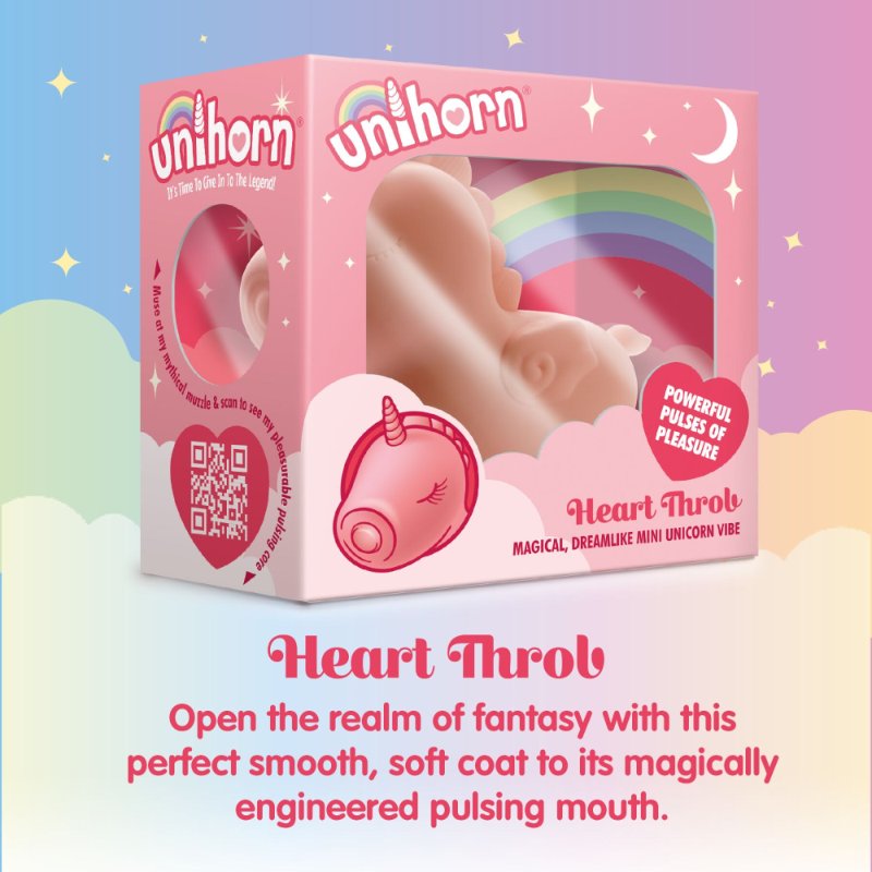 Вібратор-єдиноріжка Unihorn – Heart Throb, з пульсацією