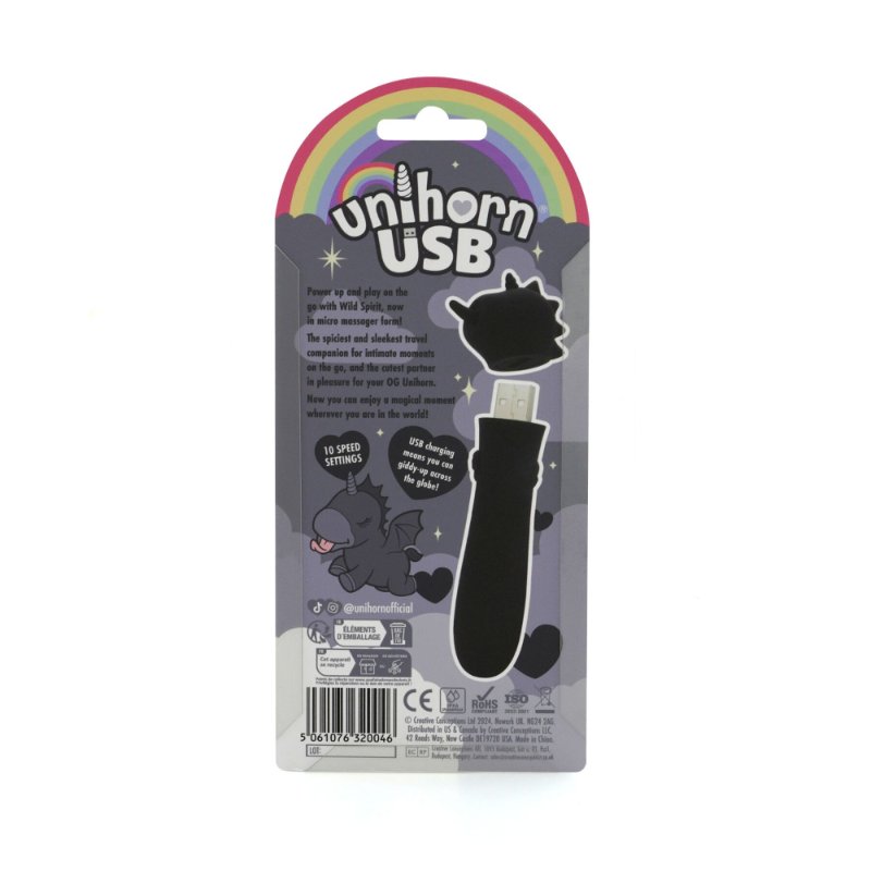 Вібратор-єдиноріжка Unihorn USB Bullet – Wild Spirit, віброкуля, USB-зарядка, 10 режимів