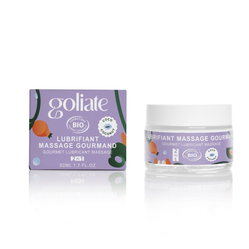 Масажна олія-лубрикант з ароматом та смаком кокоса Goliate Couple Gourmand Coco 50 мл - зображення 1