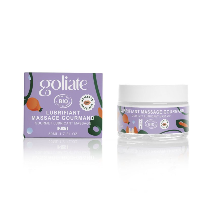 Масажна олія-лубрикант з ароматом та смаком фундука Goliate Couple Gourmand Noisette 50 мл - зображення 1