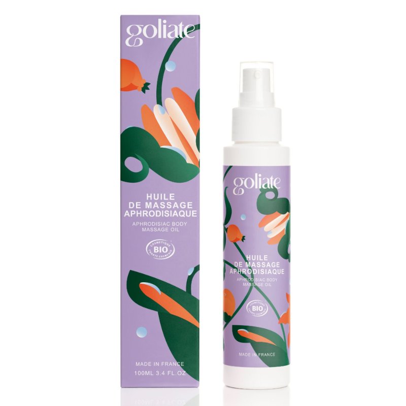 Масажна олія Goliate Huile De Massage Aphrodisiaque 100 мл, органічна, зігрівальний ефект - зображення 1