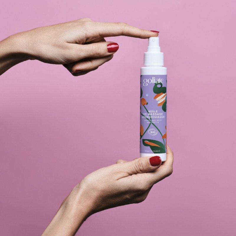 Масажна олія Goliate Huile De Massage Aphrodisiaque 100 мл, органічна, зігрівальний ефект
