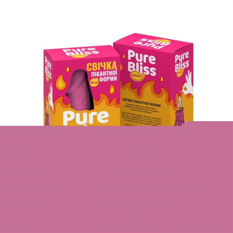 Ароматна свічка пікантної форми Pure Bliss Pink Sugar Pop (Жуйка) 15 см